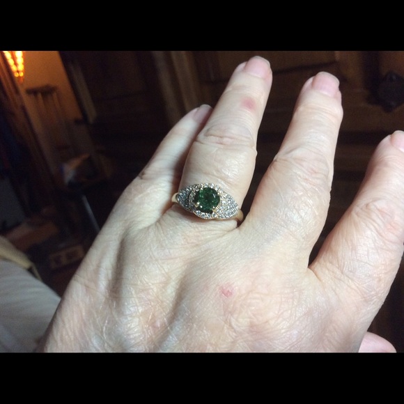 Tourmaline and diamond 14k ring - Picture 3 of 7